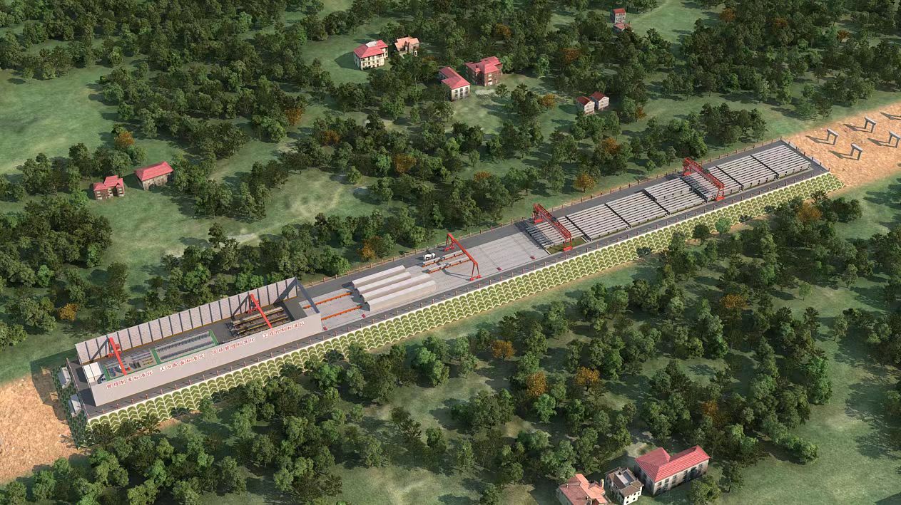 中铁二十三局福建元溪高速智慧梁场（1）